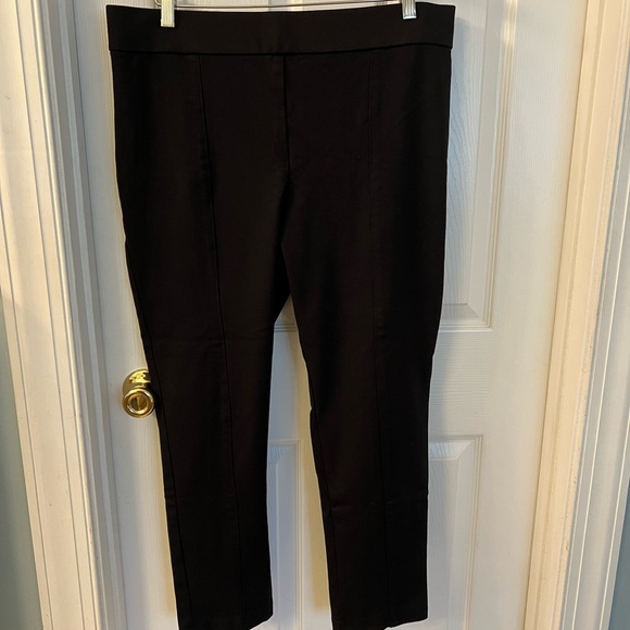 Anne Klein Black Stretchy Pull-On Hollywood Waist Slim Ankle Pants Sz XXL - Picture 4 of 8
